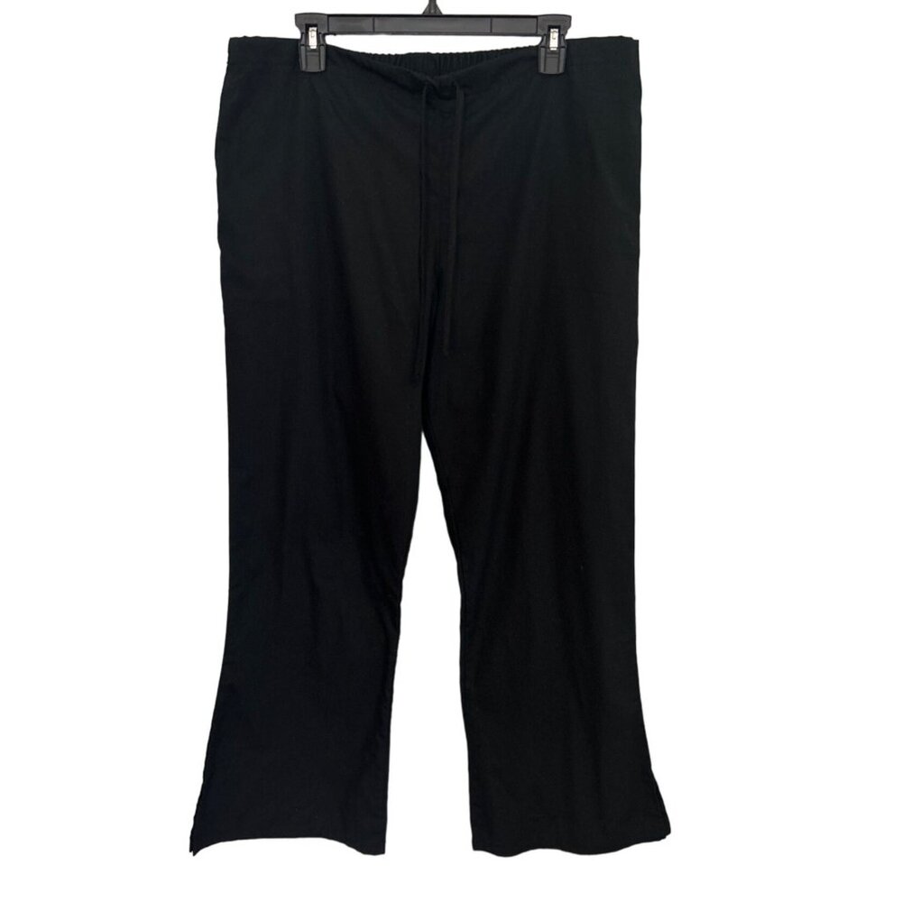 Cherokee Workwear Black Unisex Drawstring Scrub Pants - Size L